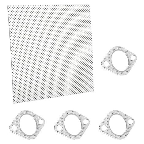 Exhaust Gasket, 20 x 20 cm, Krümmer 1.6 mm – Metal Ceramic Gasket High Temperature Resistant up to 350 °C, Universal Cuttable for Car, Motorcycle and Diesel Engines