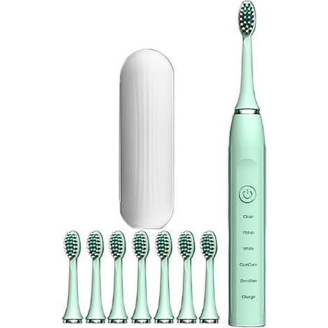 Brosse à dents électrique intelligente rechargeable verte-AquaForge (1/5)