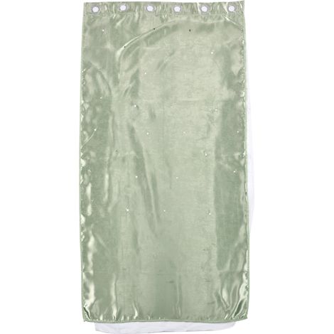 Rideau en polyester naturel respirant anti-UV pour chambre, salon ou salle de classe, couleur verte (1/5)