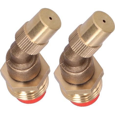 Verstellbare Messing-Bewässerungsdüse, 2 Stück, Zerstäuber mit Filter, G1/2 Außengewinde, Gartenbewässerungsdüse. (1/5)