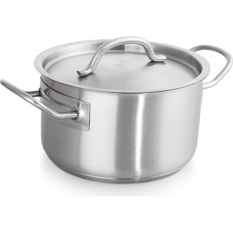Casserole avec couvercle en Acier au nickel-chrome 8,5 L H 130 mm Ø 280 mm - Was Germany