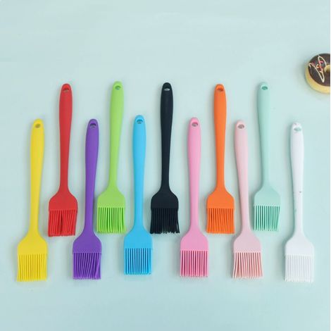 Pinceau de Cuisine - Pinceau Pâtisserie Ustensiles de Barbecue en Silicone Résistant à la Chaleur sans pour la Pâtisserie/BBQ/Steak(2 Packs) (1/5)