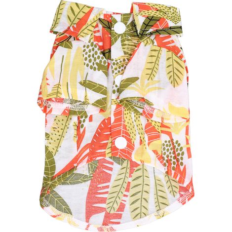Chemise pour animaux de compagnie de style hawaïen, respirante et douce, imprimé hawaïen, pour chiens et chats (1/5)