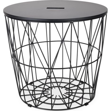 FANY Couchtisch aus schwarzem Metall Ø49cm