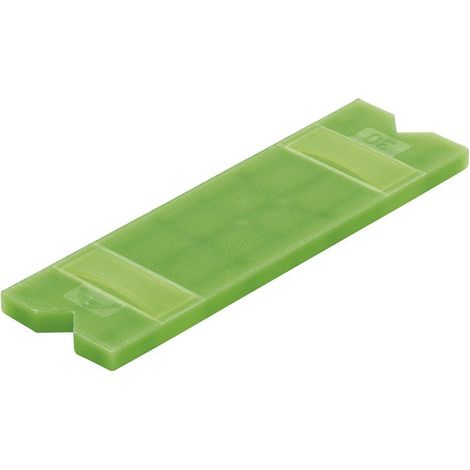 GLUSKE Bremsklötze 100 x 30 x 5 mm, aus Kunststoff grün, 500 Stück Unterlegkeile - Distanzplättchen