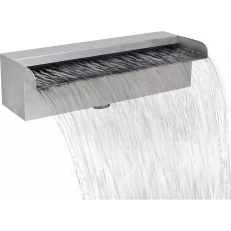 Lame d'eau rectangulaire 30cm Acier inoxydable pour piscine (1/5)