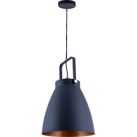 Paco Home Stehleuchte Modern Wohnzimmer Pendelleuchte Industrial Scheinwerfer Design E27  Anthrazit-Gold, Pendelleuchte
