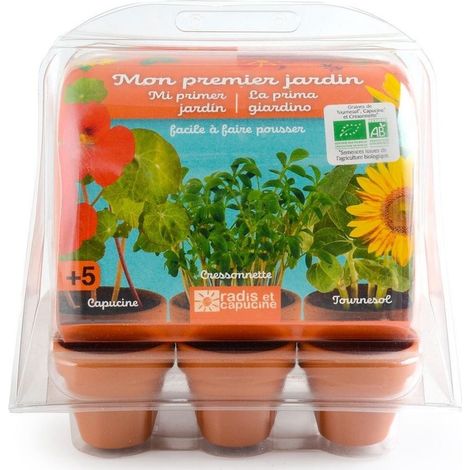 Mini serre 6 pots PET - Premier jardin (1/5)