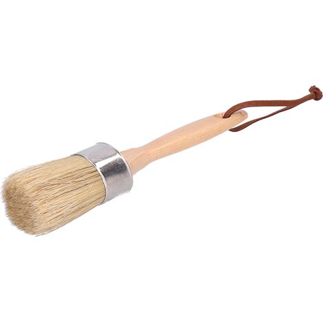 Pinceau à craie/crayon de 5 cm, à tête ronde et manche en bois, en pur poil de sanglier. (1/5)