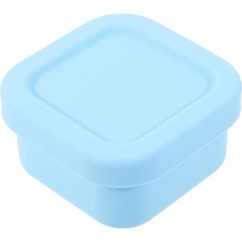 Boîte à lunch portable en silicone bleu, compatible micro-ondes (1/5)