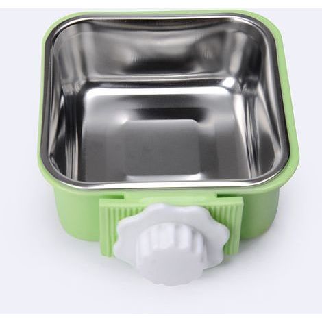 2-in-1 Removable Hanging Stainless Steel Cage for Puppies, Cats, Rabbits, Guinea Pigs, Hedgehogs, and Birds (Green) (1/5)
