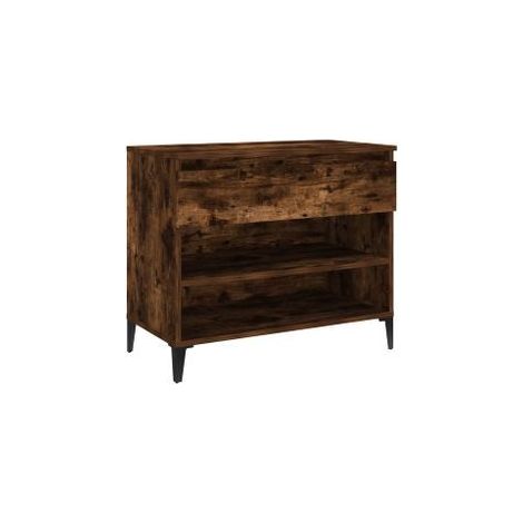 Armoire à chaussures Chêne fumé 70x36x60 Bois d'ingénierie (1/5)