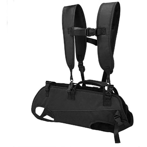 Sac à dos de transport pour chien de 15 à 25 kg, portage ventral, réglable, mains libres (1/5)