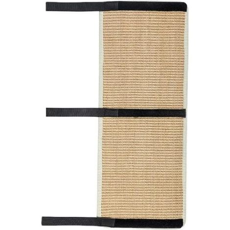 Tapis griffoir en sisal pour chat - Beige - Avec velcro - Pour meubles - Protection des pieds de chaise et de bureau,36x50 cm (1/4)