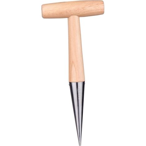 Plantoir de Jardinage Robuste pour Semis et Transplantation Outil Portable de Poinçonnage avec Manche Ergonomique pour Potager et Plantes Intérieur Couleur Bois (1/5)