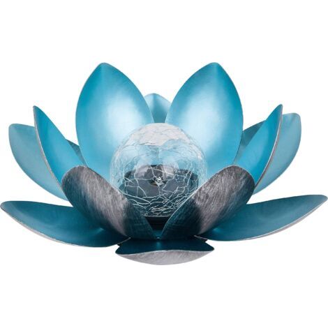 Lampe Solaire Lotus Décoration et Éclairage Solaire Jardin et Extérieur Fleur de Lotus Métal Ø