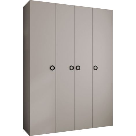 Armario Hartford 554, Cachemira, 246x180x52cm, Puertas de armario: Con bisagras, Número de estantes: 16 (1/5)