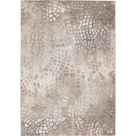 Tapis moderne argent beige à poils courts robuste - 170 x 120 cm (1/5)