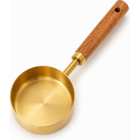 cuillère doseuse de cuisine doré en set 80 ml en acier inoxydable