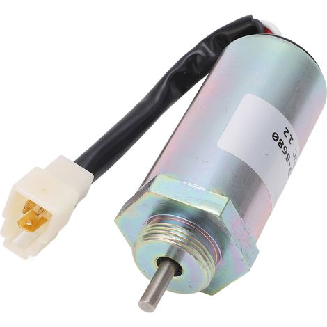 Électrovanne d'arrêt carburant 12V pour excavatrice, stop fuel, coupure moteur, pièce détachée DC, référence 897329-5680 (1/5)