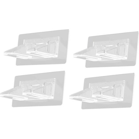 4 supports d'étagère auto-adhésifs, clips de fixation pour étagère de placard