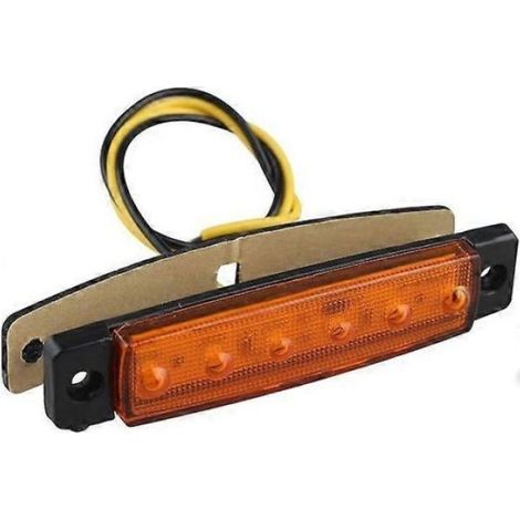 Feux De Position Led - 10 Pièces - 6 Led Smd Par Feu - 12 V - Pour Remorques Camions Camping-cars - Jaune-orange (1/4)