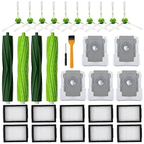 Pour iRobot Roomba I3, I3+, I4, I6, I6+, I7, I7+, I8, I8+, E5, E6, E7, Robot aspirateur brosse latérale principale filtre Hepa