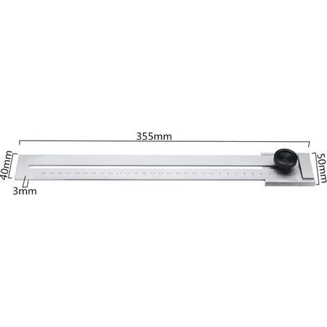 pair Jauge de marquage de coupe de vis 0-200 mm/0-250 mm/0-300 mm pour le travail du bois, la mesure de l'acier au carbone, outil de jaugeage de 0.1 m (1/4)