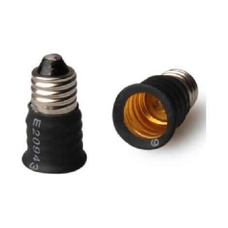 E12 auf E14 Lampenfassungadapter, hitzebeständig, LED-Lampensockeladapter für Zuhause und Büro (Weiß) (1/5)