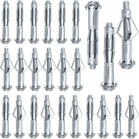 25 Pièces Cheville Brique Creuse Kit, M8 Longueur du Boîtier 65 mm, Chevilles Métalliques à Expansion, pour L'industrie Chimique, L'industrie des Machines, L'industrie de la Construction Navale (1/5)