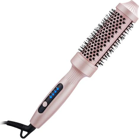 Fer à friser manuel rose 60w 38mm - TepidBee - 110-220v 4 niveaux réglables chauffage céramique ptc anti-brûlure boucleur a cheveu (1/4)