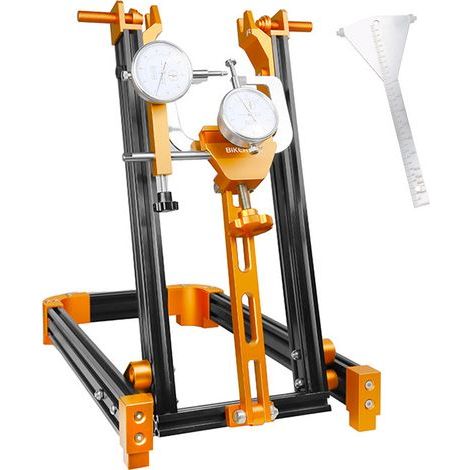 Professional bicycle wheel alignment stand, bicycle rim alignment, road bike wheel set, bicycle repair tool set, Gold, with calibration gauge (1/5)
