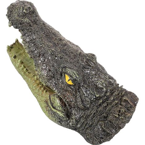 Aquarium Gartendekoration Krokodilkopf Tierfigur aus