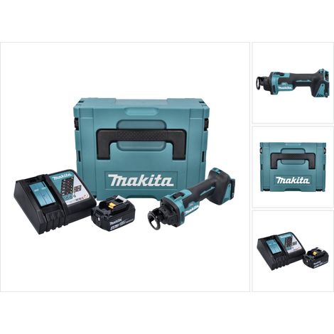 Makita DCO 181 RM1J Fresa rotante a batteria 18 V 32000 rpm brushless + 1x batteria 4,0 Ah + caricabatterie + Makpac