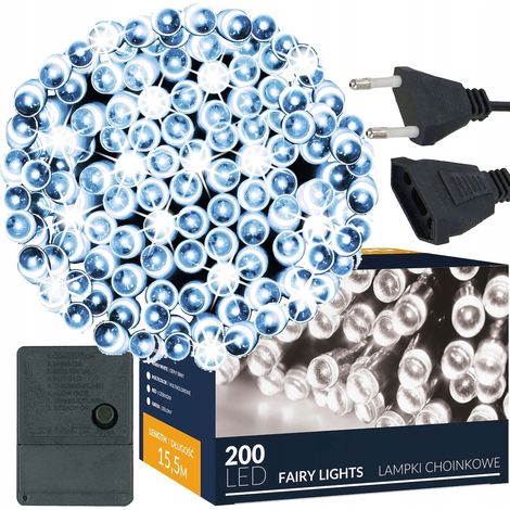 LUCES DE NAVIDAD 200 LED 16m EXT/INT para árbol FRÍAS BLANCAS NAVIDEÑAS