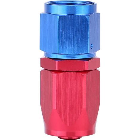 Adaptateur de refroidisseur d'huile, extrémité de tuyau de carburant AN8, raccord pivotant, couleur bleue et rouge anodisée 0 ° (1/2)