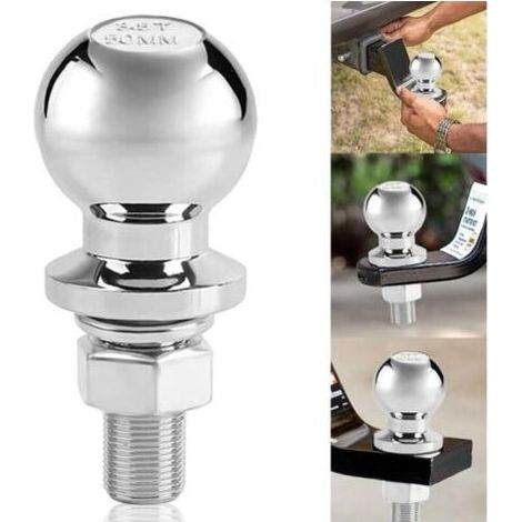 Boule d'Attelage 3,5T 50mm Attache Remorque avec Pas de Vis 22mm, Robuste pour Tracteur, Remorque, Véhicules Légers (1/5)