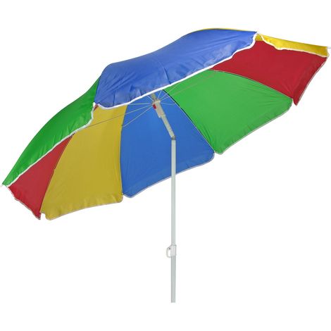 Sonnenschirm 180 cm bunt - mit Tasche - Strandschirm Garten Schirm Balkonschirm