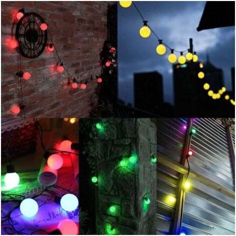 Lot de 10 ampoules LED B22 2W ,ampoule écoénergétique colorée Couleur,Ampoule de Noël,Ampoules Guirlande Rouge, Jaune, Bleu, Vert, Violet, (équivalent 20W) [Classe énergétique G] (1/5)