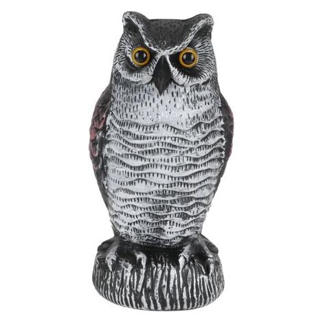 TONYSA Fausse Simulation de Statue de hibou, décoration de jardin extérieur, répulsif en plastique, leurre de chasse 1021-1 (1/5)