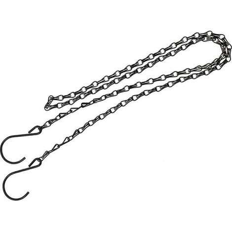 Chaîne de suspension pour mangeoires à oiseaux, jardinières, lanternes et décorations, carillons éoliens, usage intérieur/extérieur, 1 pièce de 1,20 m (1/5)