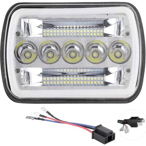 Phare LED 7x6 pouces 120 W avec feux de jour, feux de croisement/route, étanche IP67, compatible avec Chevy Express 1500, 2500 et 3500 (1/4)