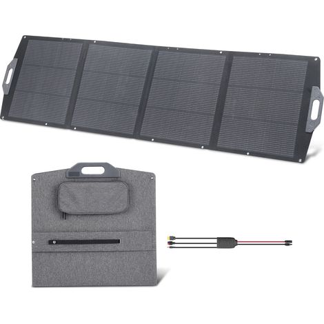 Mophorn 200W Faltbares Solarpanel, Tragbares Solarmodul mit 24% Effizienz, monokristalline Solarzellen, mobiles Solarladegerät mit USB-A, Typ-C und DC-Anschluss für Camping, Outdoor und Notfälle (1/5)