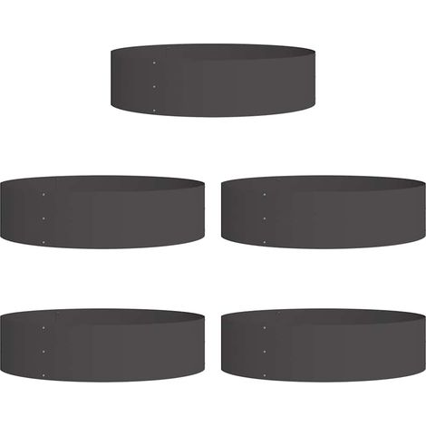 Maison Exclusive - Anello per vaso 5 pz Nero 80 x 80 x 20 cm (1/5)