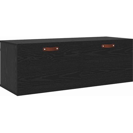 Maison Exclusive - Mobiletto a muro Rovere Nero 100 x 36,5 x 35 cm