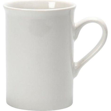 Tasse en porcelaine - 7,4 x 10 cm - Émaillée - Cylindrique - 2 pcs