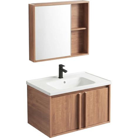 Ein Badezimmermöbelset Mit Waschbecken Rea Gama T25023 Hhl 60Cm Brown