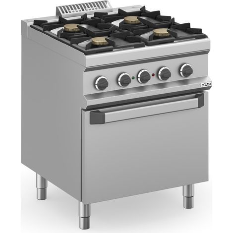Fourneau à gaz - 4 feux - 4x5,5 kW - Avec four électrique statique - Arilex