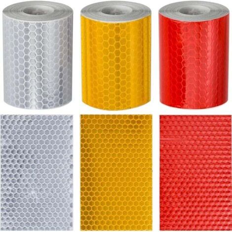BUNTHAUS Rollen reflektierendes Klebeband (3 m x 50 mm), reflektierende Aufkleber, Fahrradspeichenreflektor, katadioptrisch für Fahrzeuge, Autos, Anhänger, Fahrräder, Helme