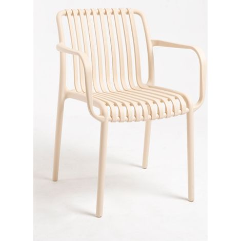 Sillas Jardín - Silla Somer con Reposabrazos - Beige (1/4)